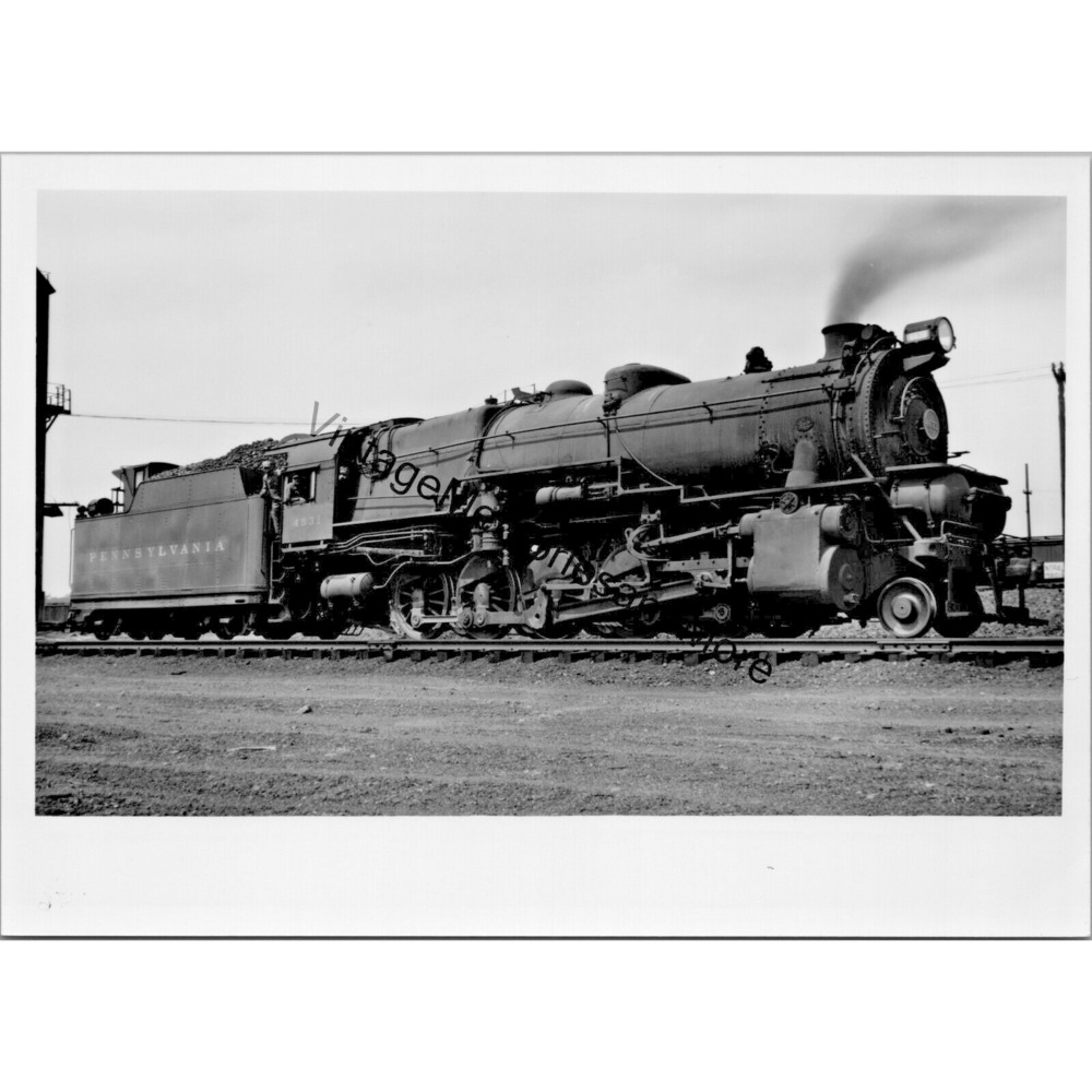 Vintage Pennsylvania Railroad PR - 4631 Steam Locomotive 5"X7" Real Photo T2-157
